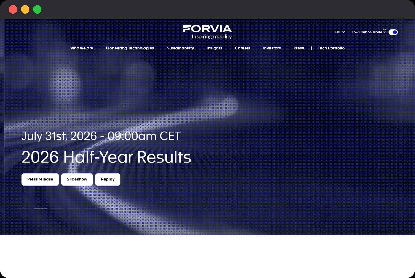 Le site Forvia en mode Low Carbon